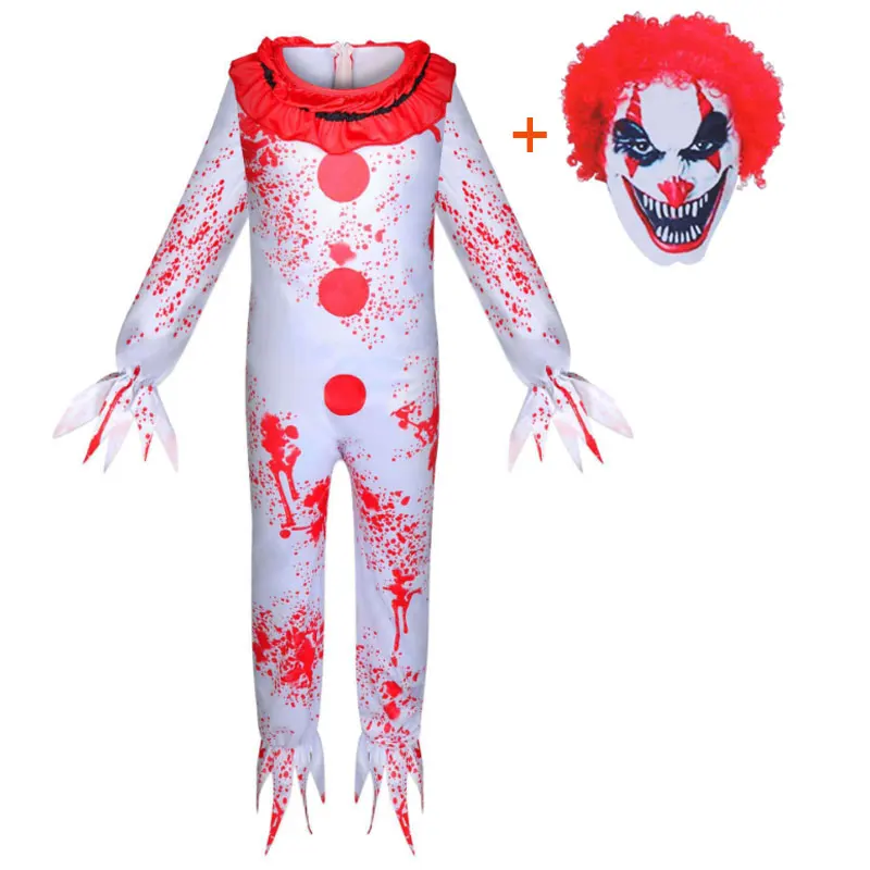Новый мальчик зло костюм клоуна на Хеллоуин нарядное платье наряд для