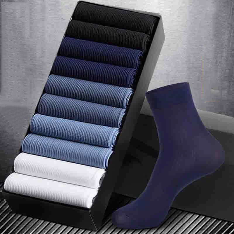 

20 Pairs/lot Mens Fashion Socks Anti Deodorant Large Size Crew Socks Casual Standard Men Business black Socks Set Deodorization