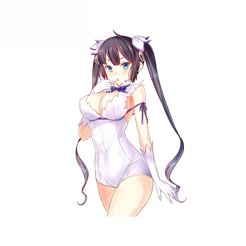 

13cm x 8.1cm For Hestia Waifu Danmachi Car Assessoires Stickers Surfboard Bumper Decal Personality Waterproof Decor