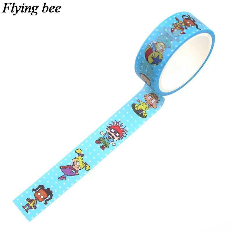 Забавная мультяшная аниме Васи лента Flyingbee 15 мм x 5 м бумажная декоративная
