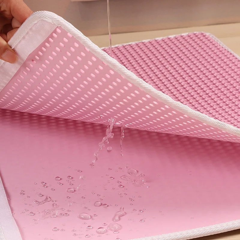 Waterproof Pet Cat Litter Mat Foldable EVA Double-Layer Cats Bottom Non-slip Layer Catcher | Дом и сад