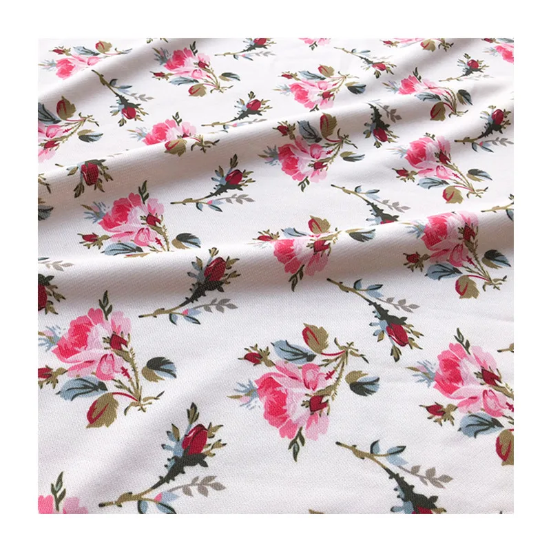 

Custom production printed polyester sweater fabric cloth 145 cm width autumn winter fashion clothing dress fabric wholesale