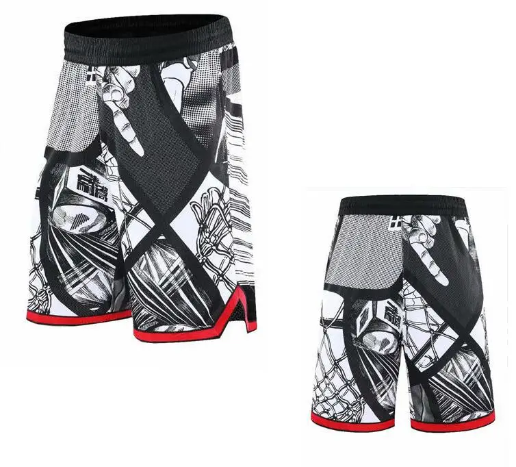 Персонализированные 3D мужские шорты для баскетбола быстросохнущие бега фитнеса