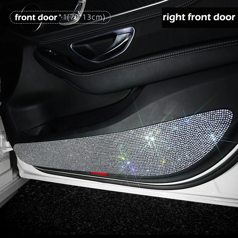 Блестящая Накладка для защиты автомобильных дверей прозрачная защитная