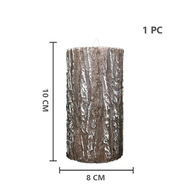 Size 85 x 100mm Беспламенная Электронная свеча сосновый ночник в форме парафин СВЕТОДИОДНЫЙ свеча восковая свеча для вечерние рождественские украшения для дома и свадьбы - Цвет: Size 85 x 100mm