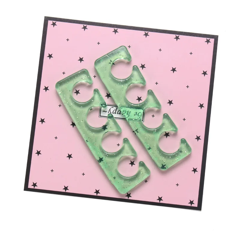 2 Pcs/lot Soft Silicone Toe / Finger Separating Gel Flexible Finger Spacer Silicone Soft Form For Pedicure 3D Nail Manicure Tool
