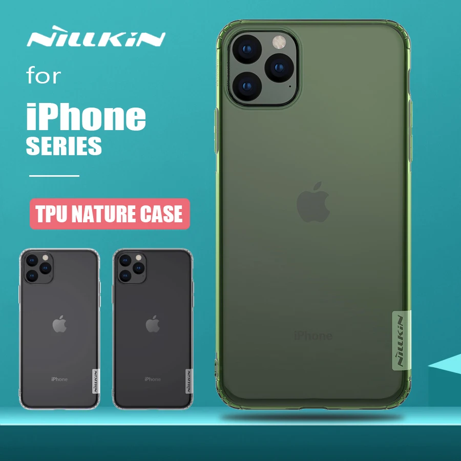 Чехол Nillkin из ТПУ для iPhone 11 Pro XS Max Ультратонкий чехол телефона XR X 6 6S 7 8 Plus
