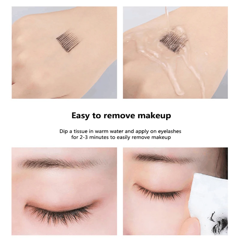 Тушь для ресниц из шелкового волокна 5D красивая водостойкая стойкая тушь Черная