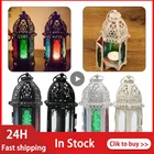 Современный модный полый подсвечник Votive подсвечник подвесной фонарь из кованого железа стеклянный фонарь подсвечник для дома