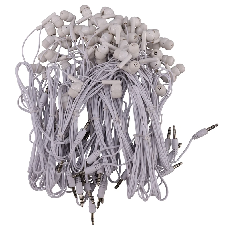 Лучшие предложения наушники-вкладыши наушники 30 упаковок белый цвет для школ