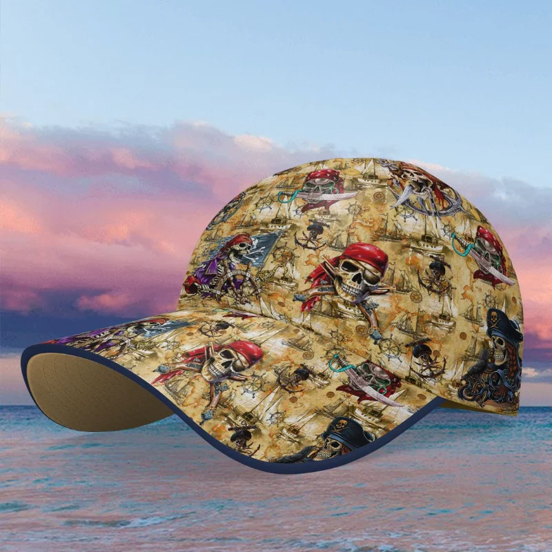 

Unisex Baseball Cap 3D Skull Embroidered Elastic Cap Outdoor Sports Leisure Cap Trend Sunshade Cap