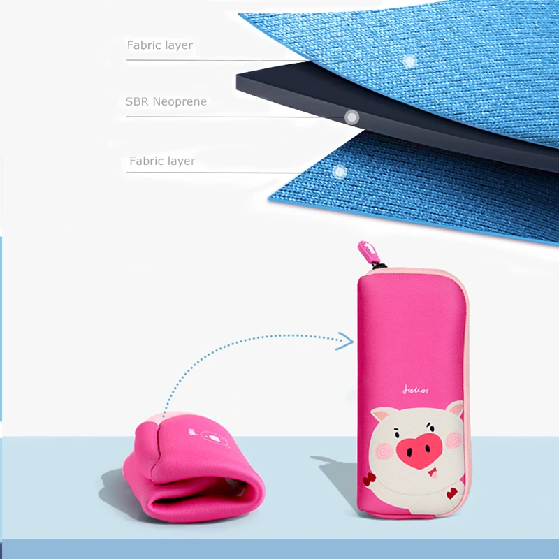 Чехол карандаш UEK на молнии для девочек школьные принадлежности мультяшный чехол