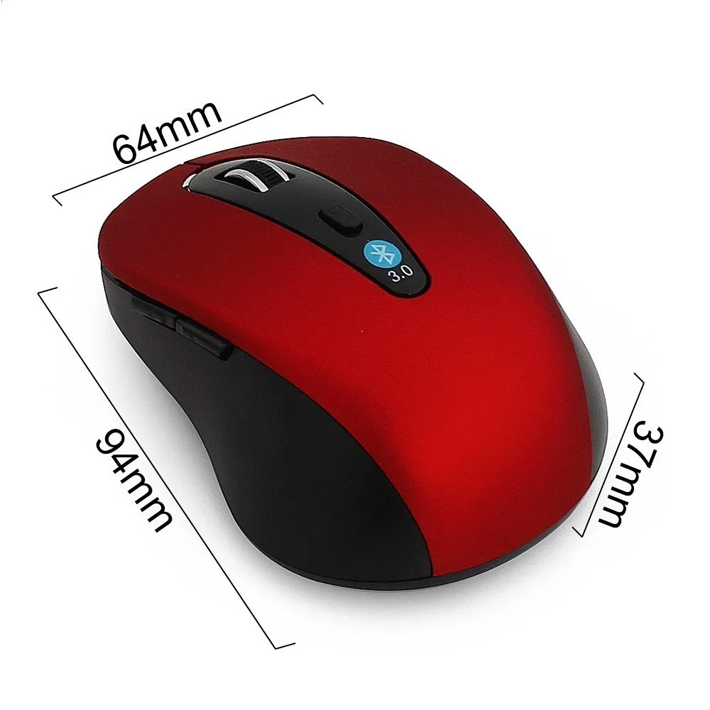 Bluetooth Mouse 1600DPI Wireless Gaming Mice Ergonomic Design Laptop Computer Optical Mause For iPhone Apple iPad Mac PC | Компьютеры и