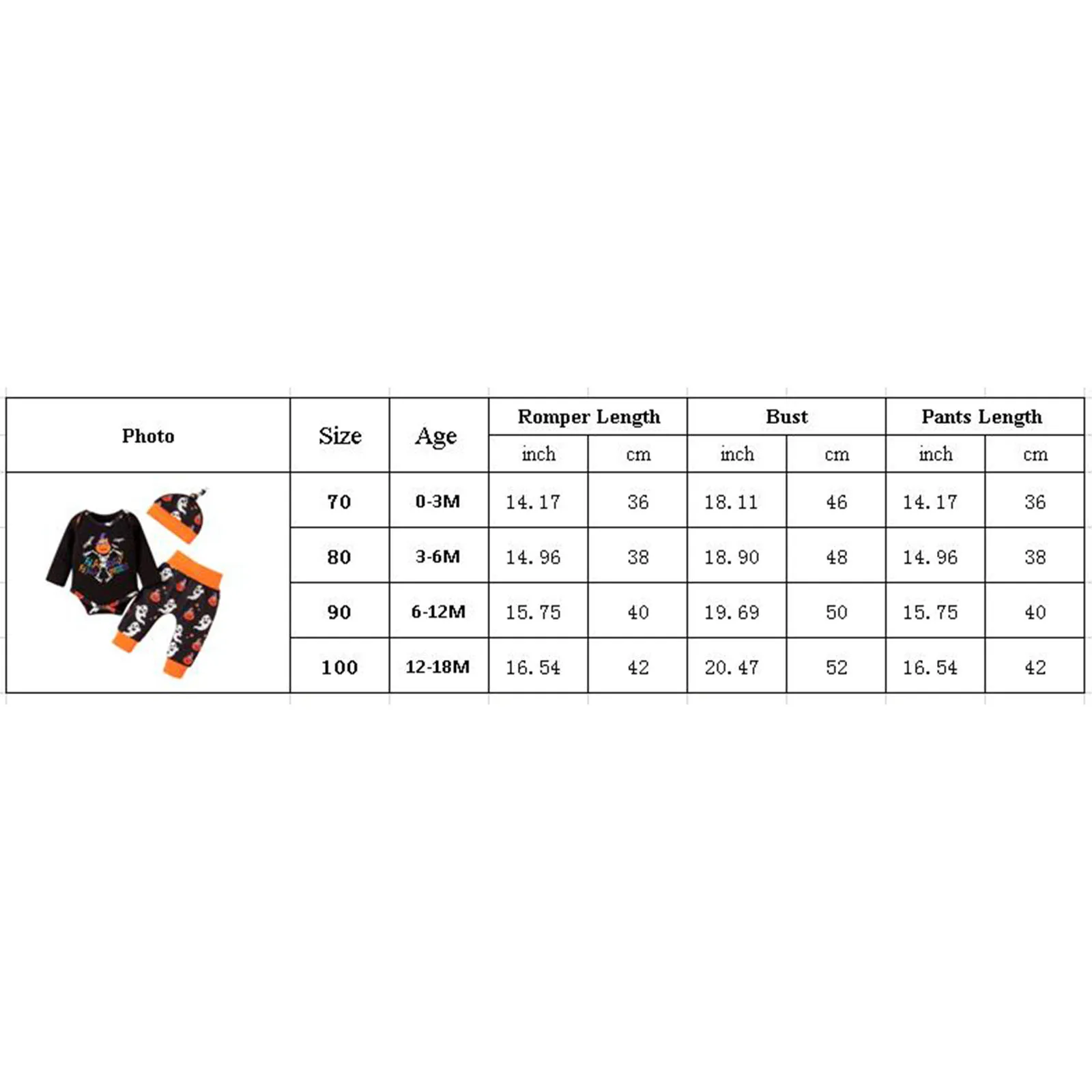 

3 Pcs Baby's Newborn Halloween Outfits Skull & Letter Print Long Sleeve Round Neck Romper + Color Block Pants + Knotted Cap