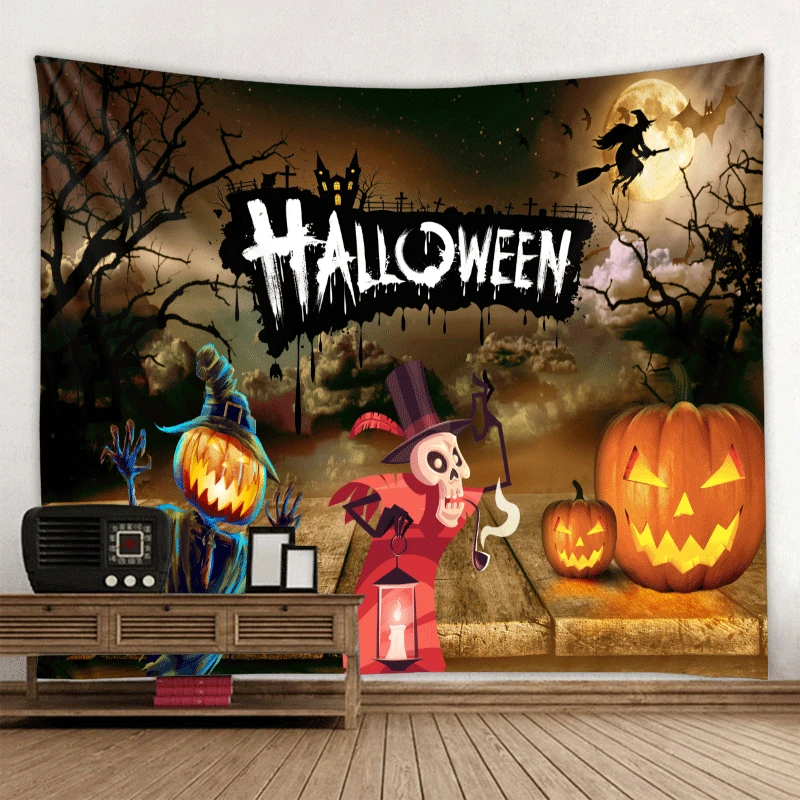 

Happy Halloween 3D Printing Tapestrying funny Rectangular Home Decor Wall Hanging Halloween Party wall hanging style-5