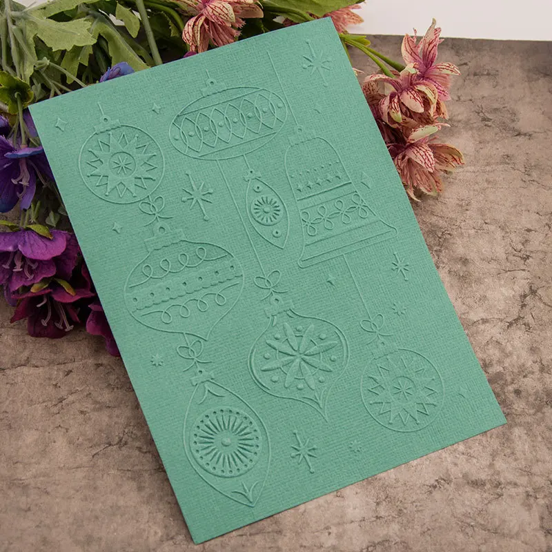 Рождественский мяч текстурированные пластиковые папки для тиснения создания