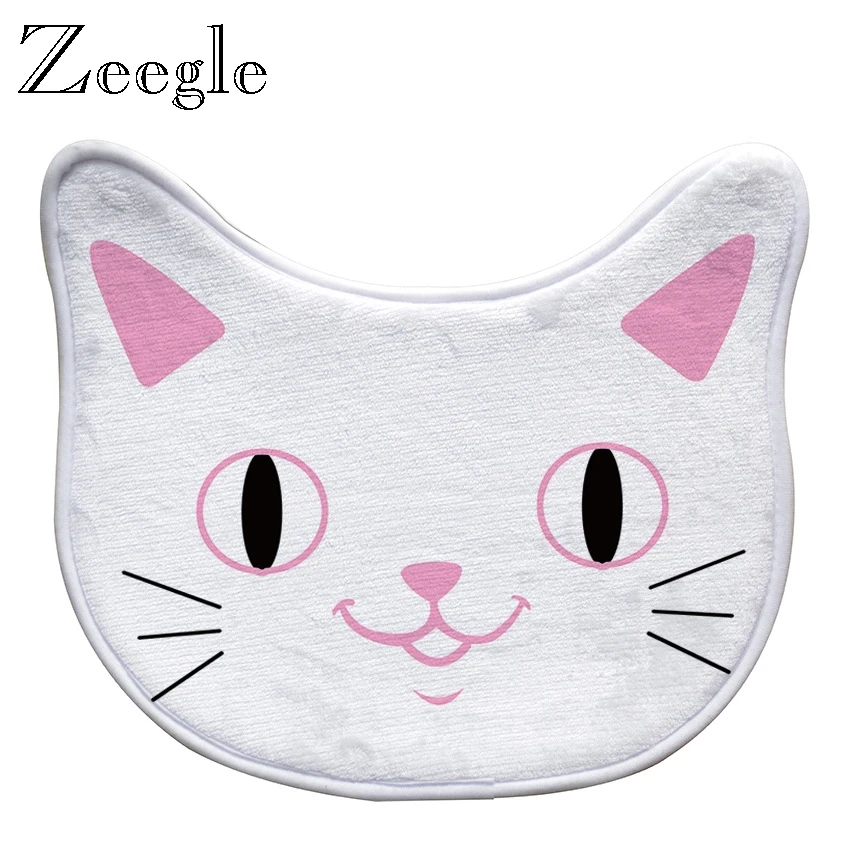 

Zeegle Cat Doomat входной коврик для дома, коврик для пола, нескользящий коврик для ванной из полиэстера, декоративный ковер для прихожей, моющийся ...