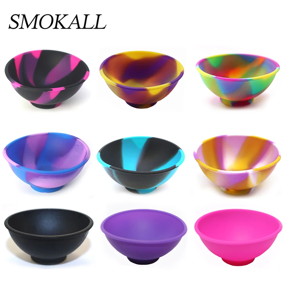 

100 шт. силиконовая чаша диаметром 67 мм, 50 мм, контейнер, разноцветный контейнер для хранения табака, травы курение, контейнер для хранения дым...