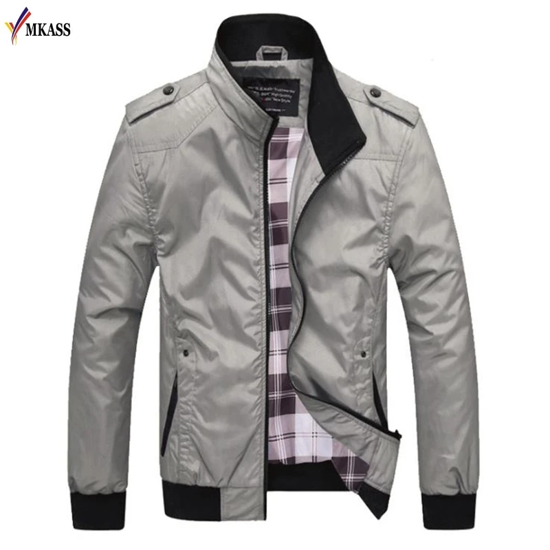 

Mens Jackets Spring Autumn Casual Coats Chaquetas Hombre Mens Sportswear Stand Collar Slim Jackets Male Bomber Jackets 5XL 7XL