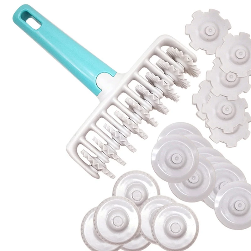 Hot 37Pcs Fondant Cake Embosser Tape Cutter Different Gears Decorating Strip Ribbon Baking Tool Cookie Dough Rolling Pin | Дом и сад