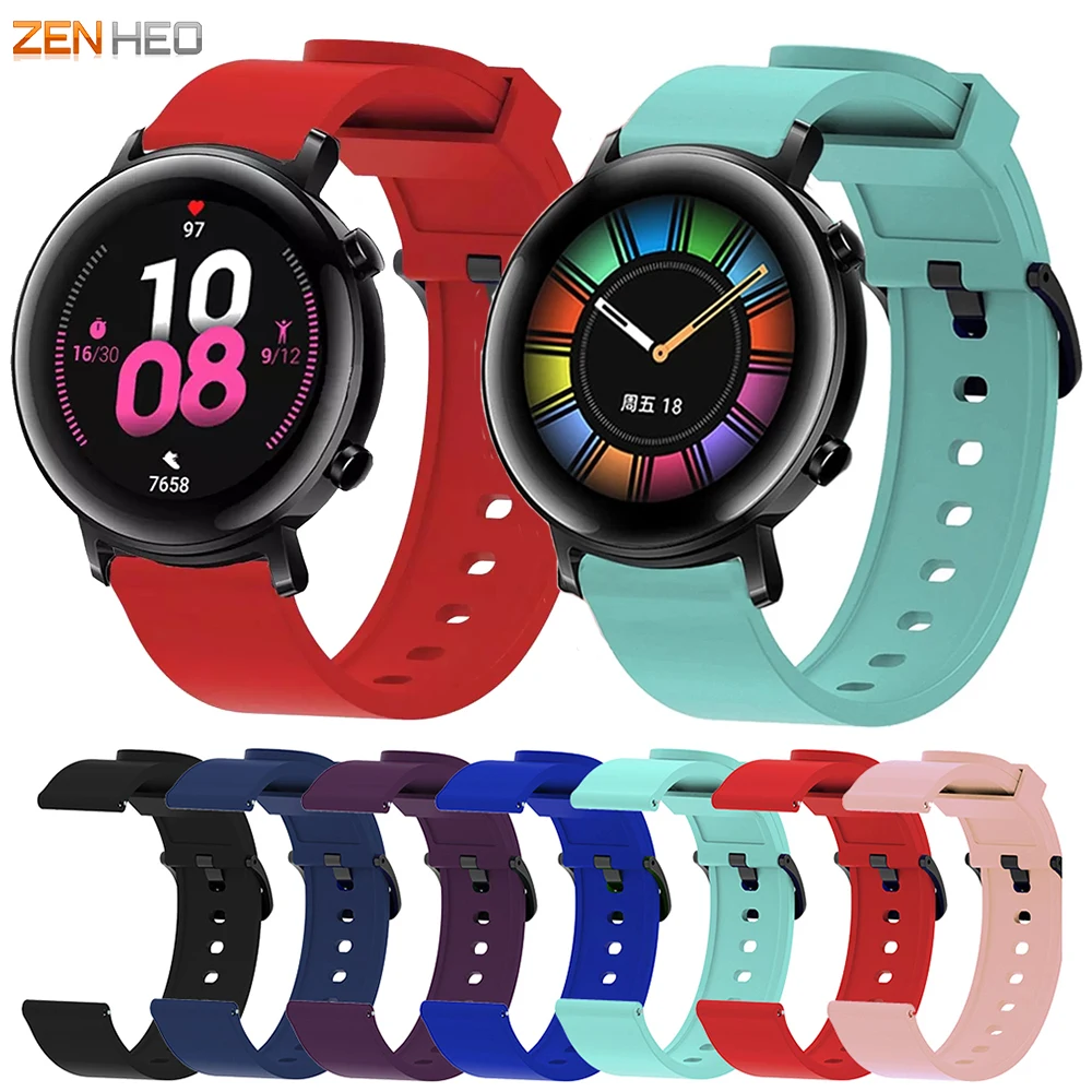 

Ремешок силиконовый для Huawei Watch GT2 42 мм/Honor Magic Watch 2 42 мм, сменный Браслет для Samsung Galaxy Watch 1 2, 20 мм