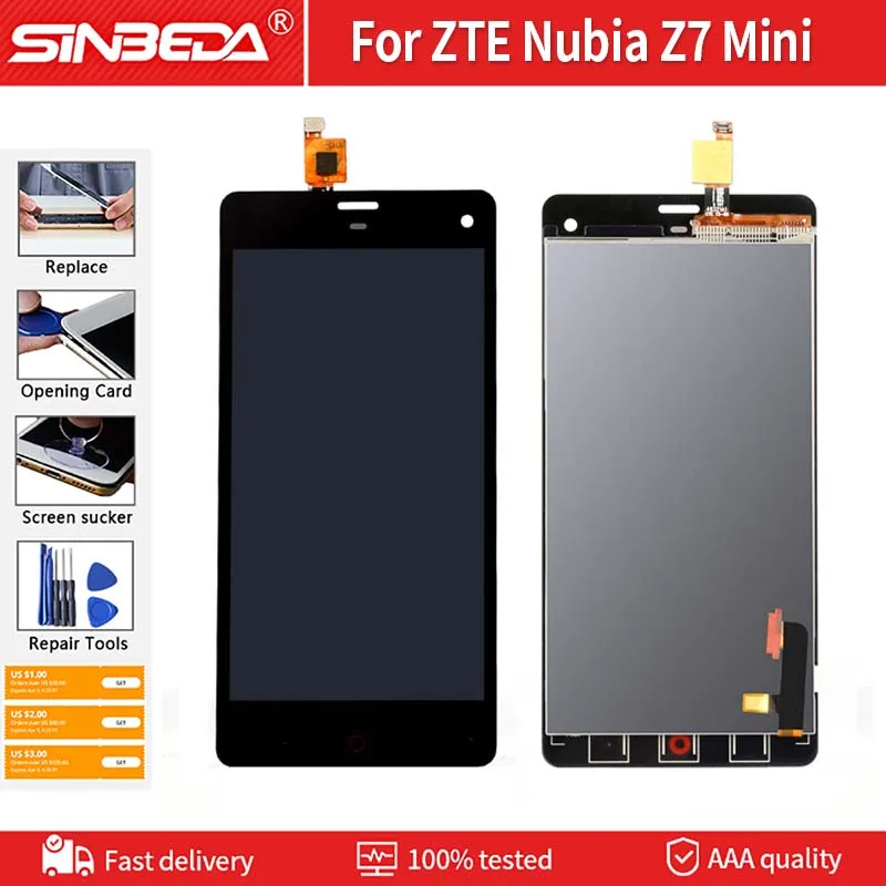 5.0 inch LCD For ZTE Nubia Z7 Mini NX507J Display Touch Screen Digitizer Assemble Replacement | Мобильные телефоны и