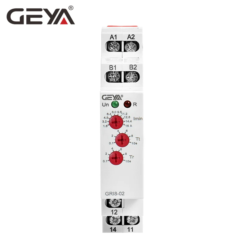 Бесплатная доставка GEYA GRI8 02 под ток реле контроля 0.05A 16A переменного тока/DC 24V