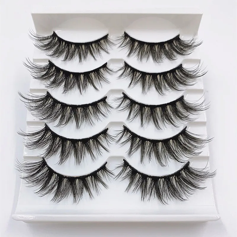 

Best eyelashes 5 pairs 3d mink lashes, Natural / thick long false eyelashes, eye lash makeup tool lash extension