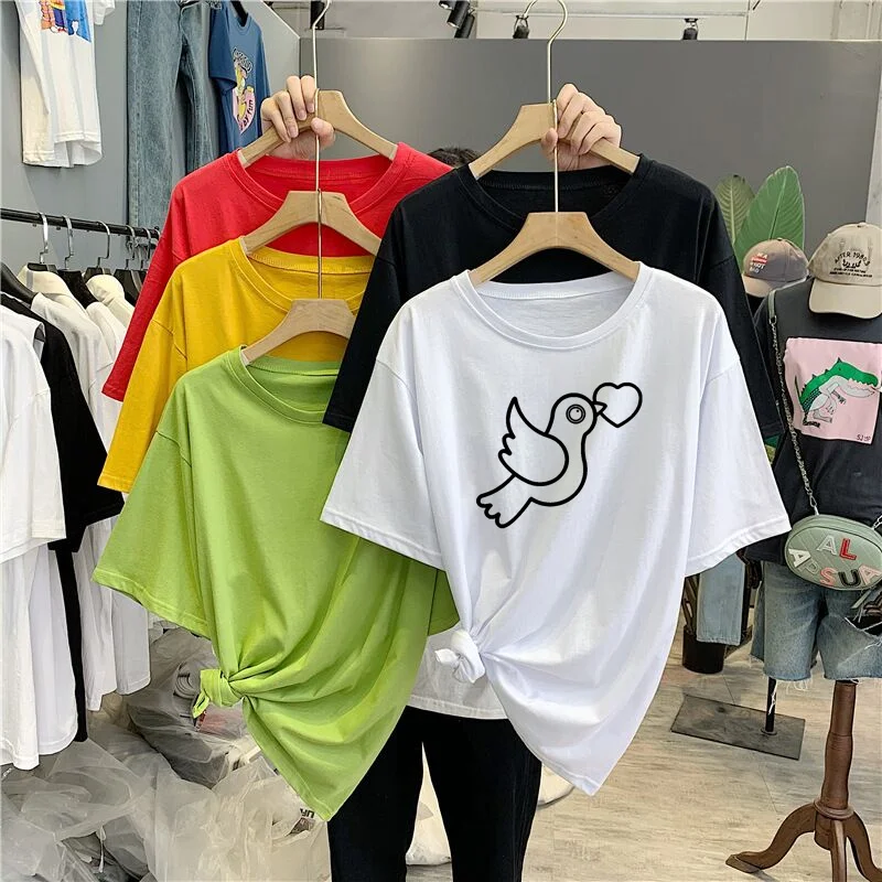 

Women's Clothing Tops & Tees Streetwear T-shirt Short Sleeve Casual T-shirt Hip Hop Harajuku Short Sleeve Loose T-shirt Top