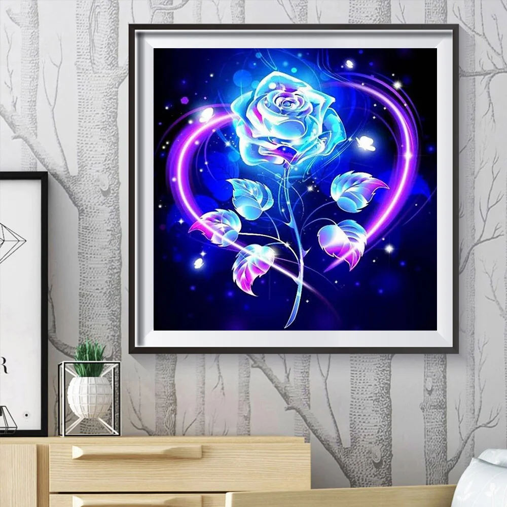 5D алмазная живопись сделай сам роза цветок и бабочка полная вышивка Алмазная