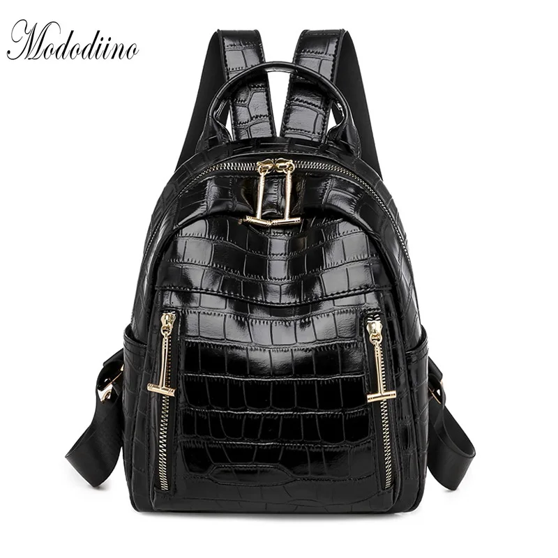 Mododiino рюкзаки с крокодиловым узором повседневный дорожный рюкзак дизайнерские