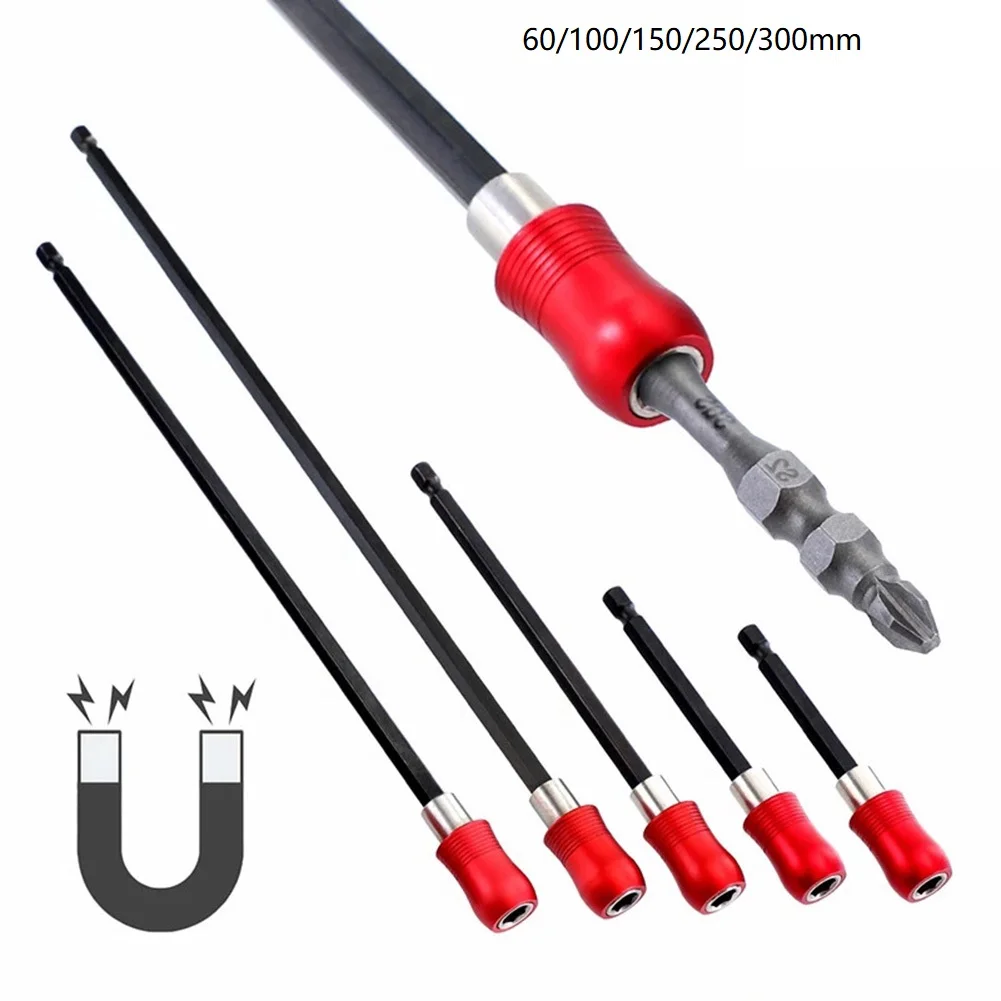 

1/4\" Hex Shank Extension Holder Bit Magnetic Extension Drill Bit Holder Steel 60-300mm Practical