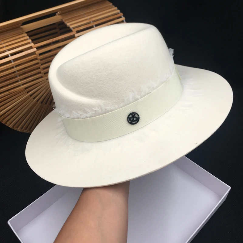 Летняя мода m fedoras белая женская шляпа высокого качества кружева солнцезащитный крем шерсть