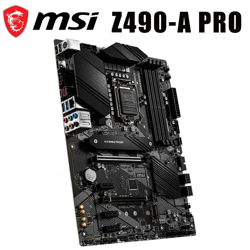 Online MSI Z490-A PRO Motherboard CPU 10th LGA 1200 Buchse DDR4 Speicher 128GB PCI-E 3,0 M.2 USB 3,0 SATA Intel Z490 Placa-Mãe ATX Desktop