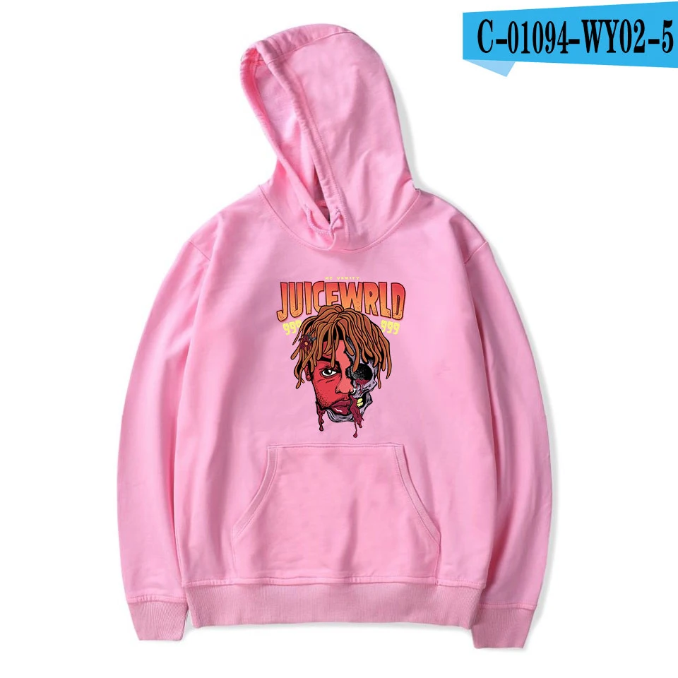 Pink Толстовки с капюшоном rapper Juice Wrld для мужчин/женщин, Новое поступление, модный принт, поп-хоп стиль, крутой сок Wrld, толстовка с капюшоном, пальто - Цвет: Pink