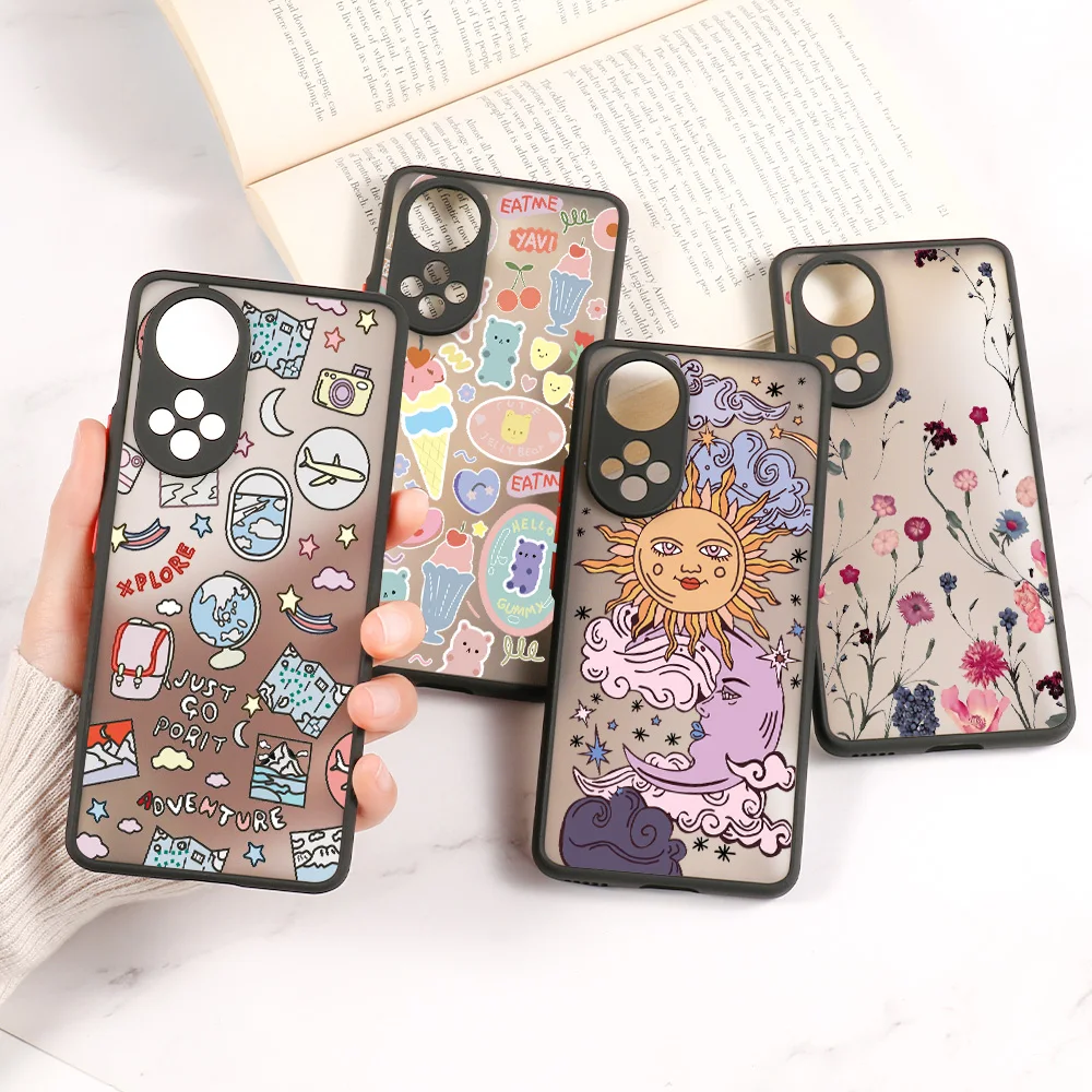 

Huawei P30 Lite P40 Pro P50 Case For Honor 50 Case Luxury Funda Honor 10i 20i 30S 10X Lite 50 SE 20s 8X 9A 9X Hard Matte Covers