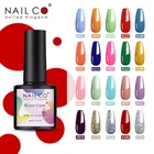 NIALCO 8 мл фиолетовый Цветной Гель-лак для ногтей Блеск для маникюрного набора дизайн ногтей полуплоский УФ светодиодная лампа лаки для ногтей Гель-лак