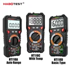 Цифровой мультиметр HT118, True RMS, профессиональный вольтметр, амперметр переменногопостоянного тока 1000 В, Бесконтактный индикатор напряжения, Ом, Гц, тестер конденсаторов, 6000 отсчетов