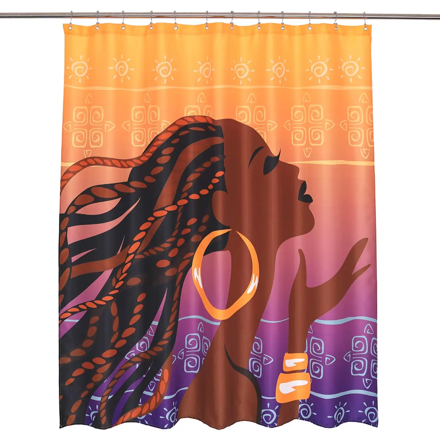 Barossa дизайнерская африканская американская занавеска для душа красивая черная