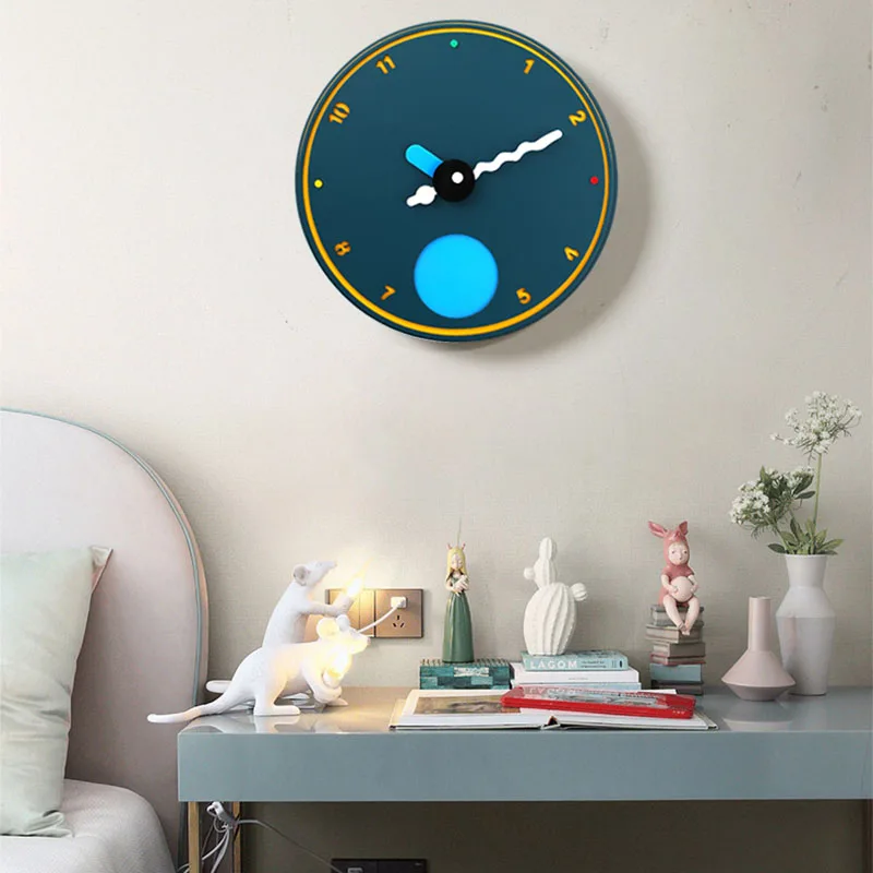 

Wall Clock Scandinavian часы настенные Style Light Luxury Art Creativity Simple Household Decor Non-punching Living Room Clocks