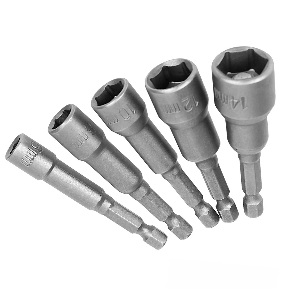 

6-14mm Hex Sockets Magnetic Electric Screwdriver Head Drill bits Shank