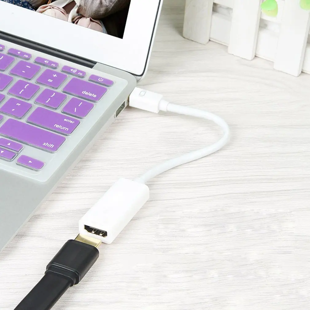 Кабель-конвертер 4K Mini Displayport в HDMI для MacBook Air 13 iMac Chromebook DP HDMI-совместимый адаптер |