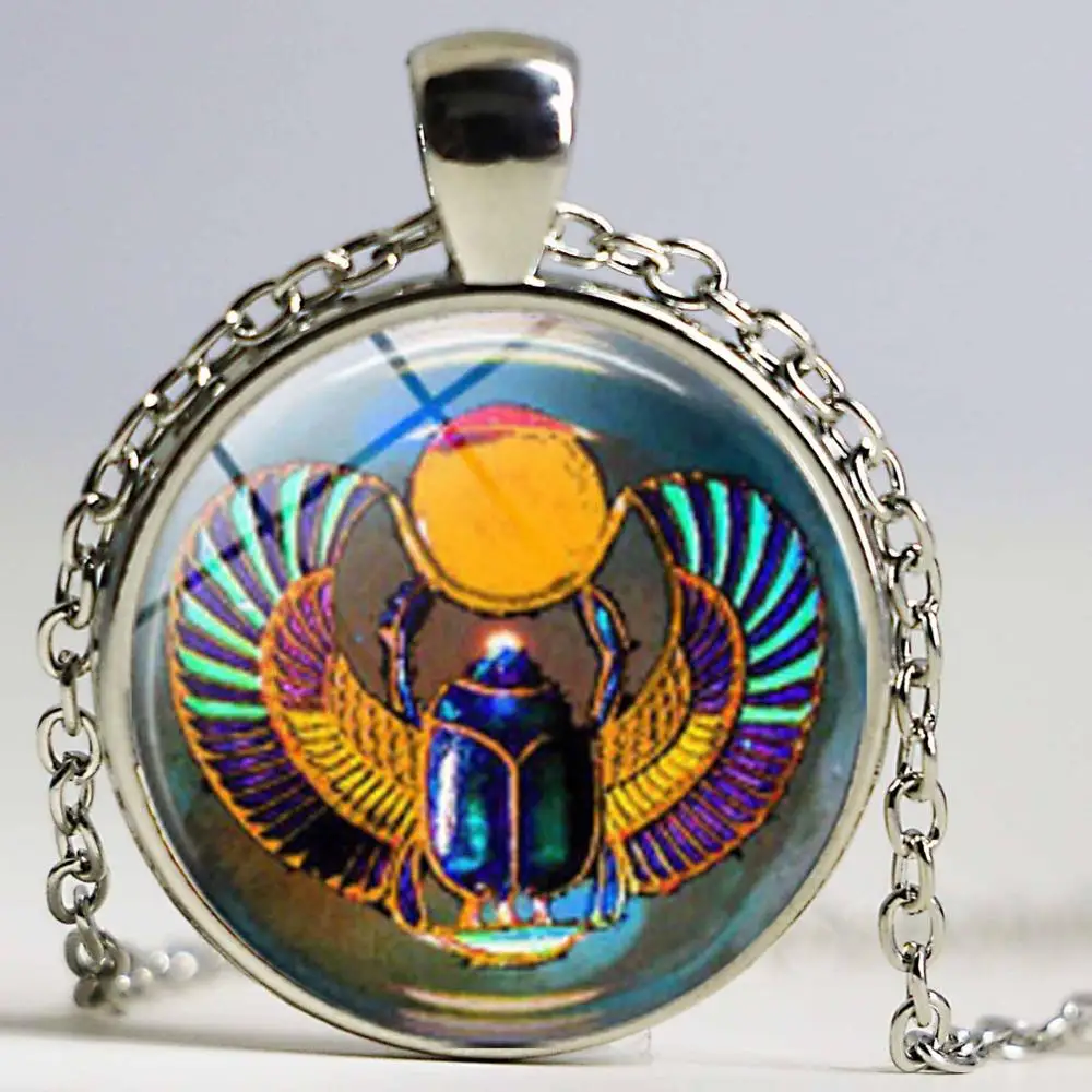 Ожерелье со скарабей женское 3 цвета на выбор ювелирные изделия из древнего