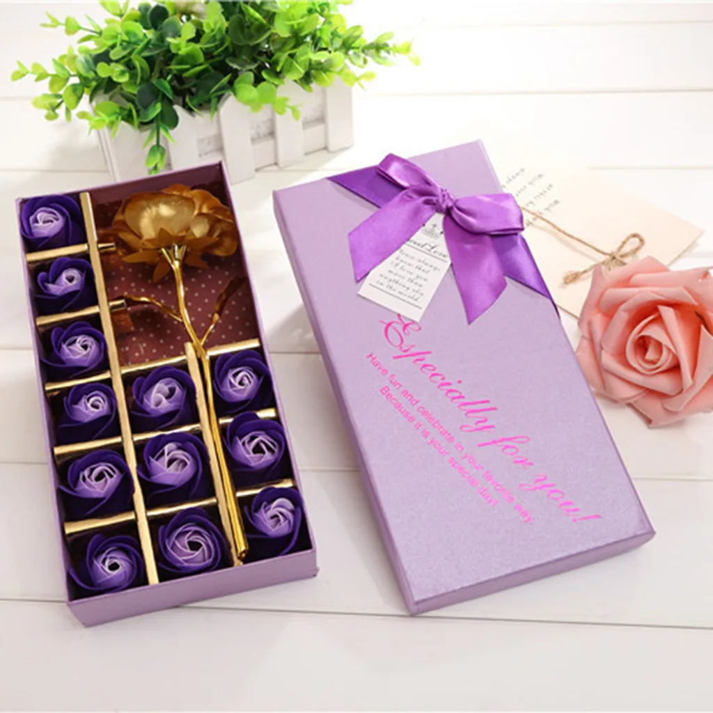 Розовое Мыло Цветок свадебное оформление коробки Лучший подарок фестиваль