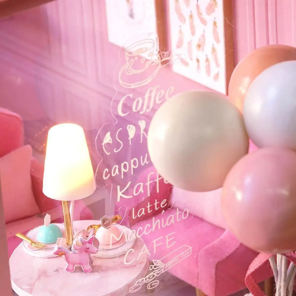 Деревянный кукольный домик сделай сам Миниатюрная игрушка с комплектом мебели