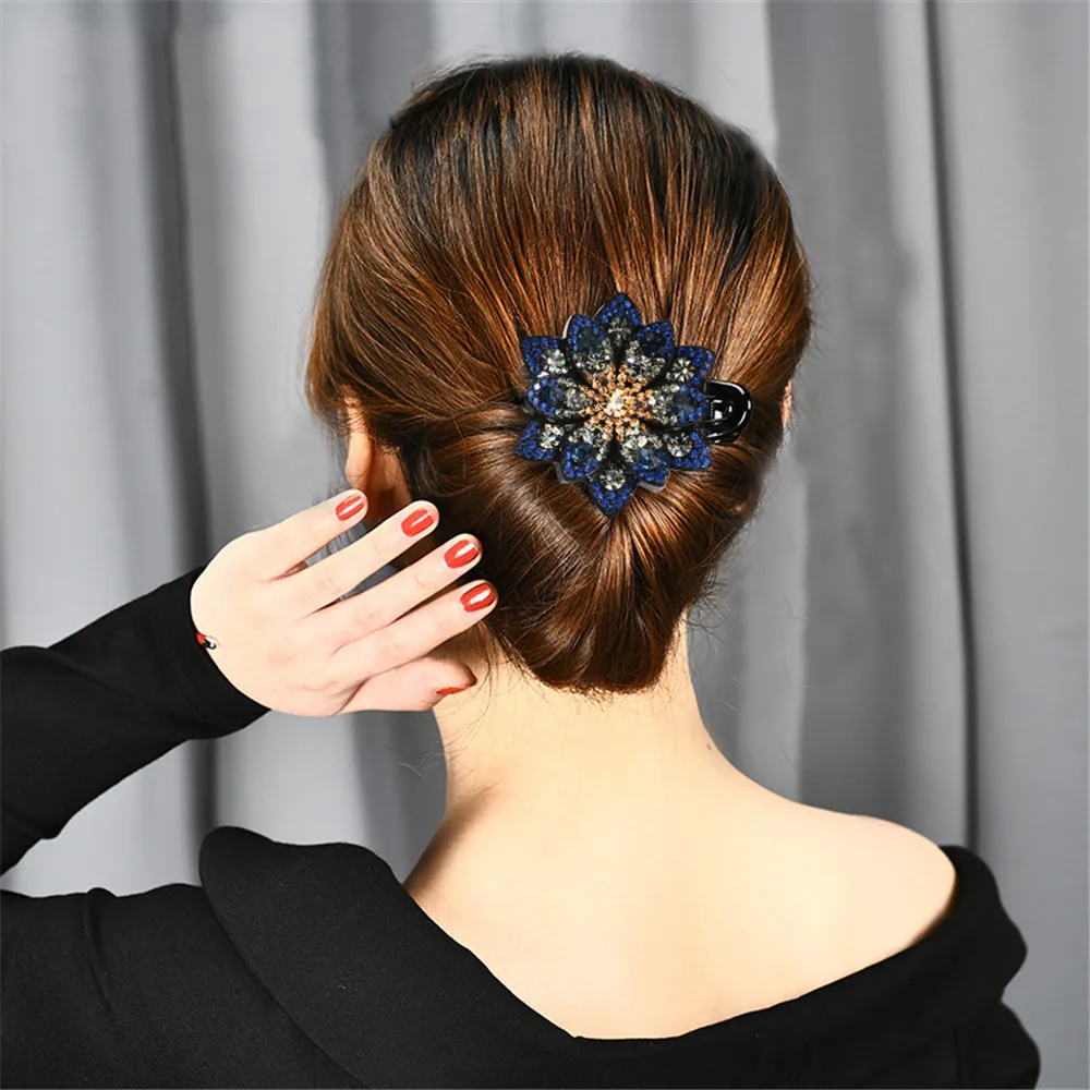 

Korean Rhinestone Hairpin Women Hair Clips Female Elegant Duckbill Clip Beads Hairgrip Fashion Hair Accessories