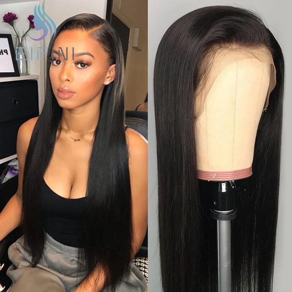 150% плотные парики на сетке прямые Remy парик 4x4 бразильские спереди из человеческих