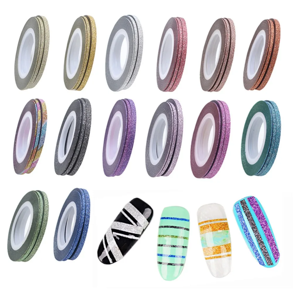 6 шт. или 14 набор рулонов для ногтей полоска ленты DIY Советы дизайна декоративные