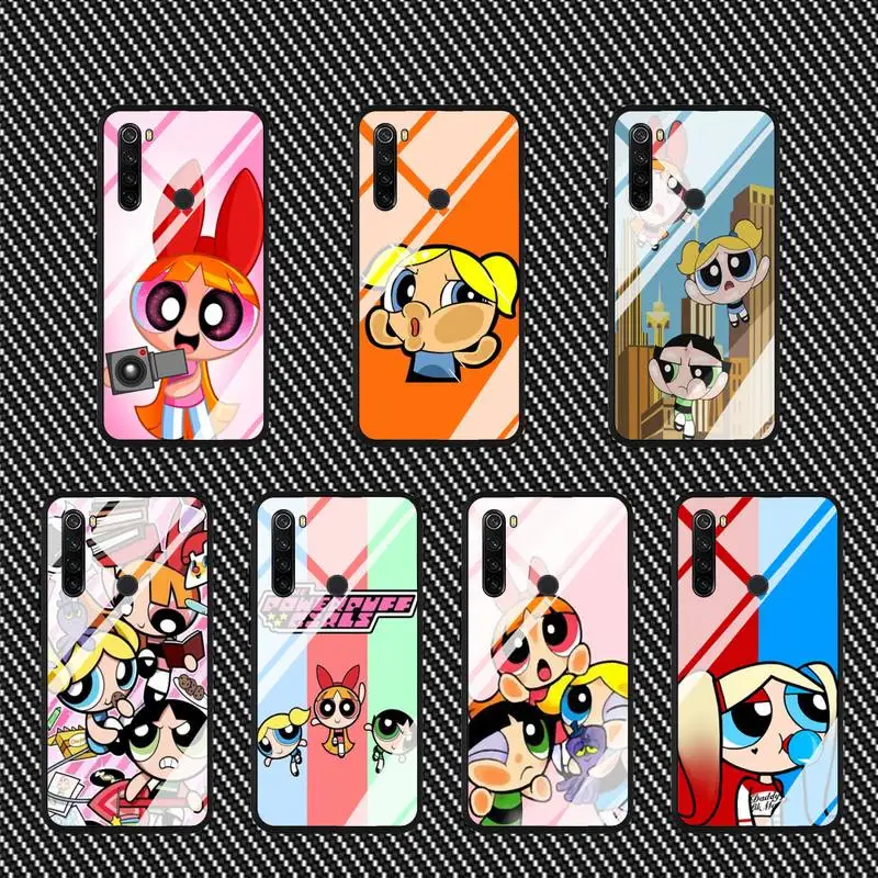 

POWER PUFF GIRL Phone Case For Xiaomi Mi 6 8 8Lite For Redmi 6 Note7 Glass Coque Cover