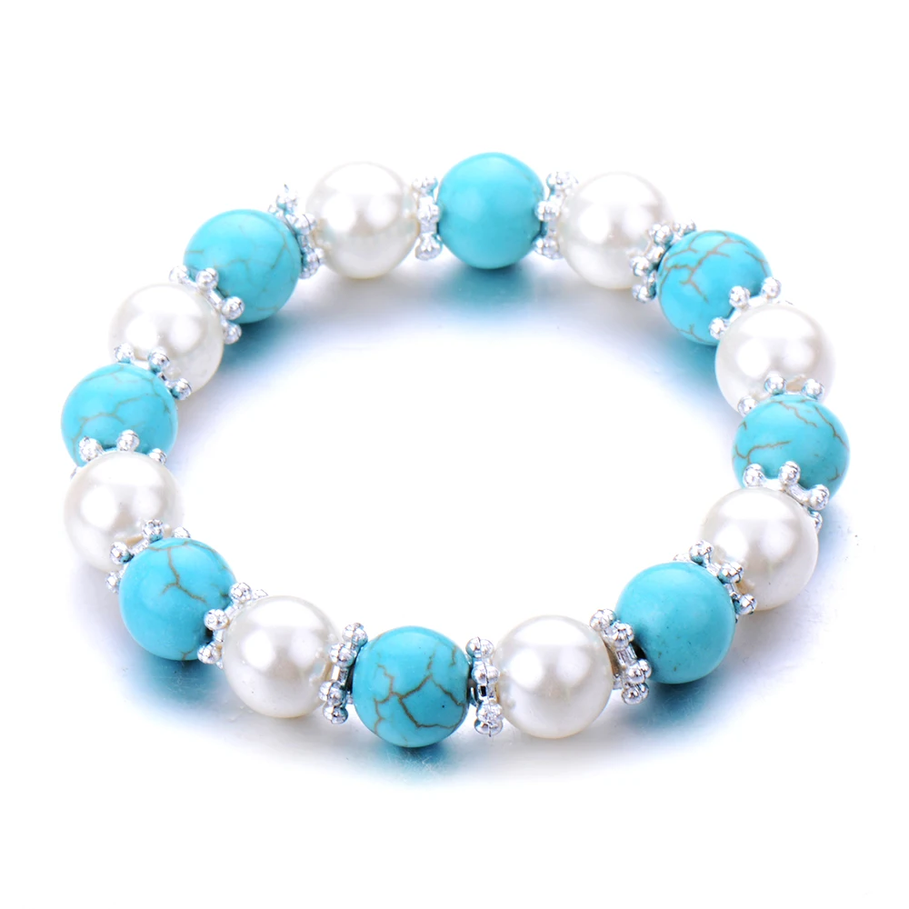 

Natural Freshwater pearl 3 colors Love Heart Pearl Bracelets Bangles For Women with White Clay Zircon Ball Elasticity Jewelry